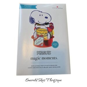 American greetings magic moments peanuts birthday‎ card display pop up free ship